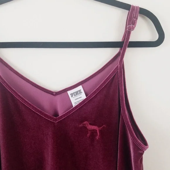 PINK Victoria's Secret Velvet Flounce Crop Top - Picture 5 of 7